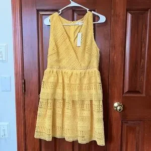 miami | Dresses | Honey Butter Yellow All Lace Miami From Francescas Dress  | Poshmark